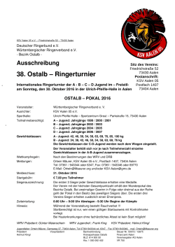 38. Int. Ostalb-Ringerturnier der A-B-C-D