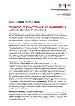medieninformation - Tiroler Landesmuseen