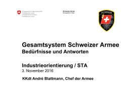 Gesamtsystem Schweizer Armee - STA