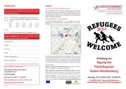 Einladung zur Tagung des Flüchtlingsrats Baden