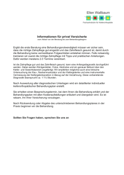 Informationen f&uuml;r privat Versicherte