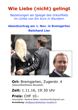 Wie Liebe (nicht) gelingt - Gesundheitshaus Reusstal