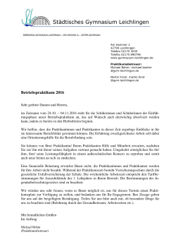 Praktikumsbestätigung_2016 - Städtisches Gymnasium Leichlingen