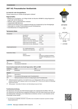 AVP 142: Pneumatischer Ventilantrieb