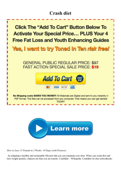 Crash diet - WordPress.com