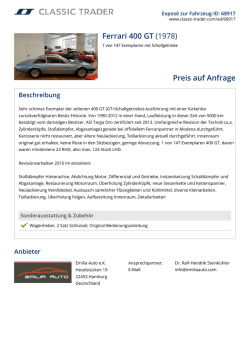 Ferrari 400 GT (1978) Preis auf Anfrage