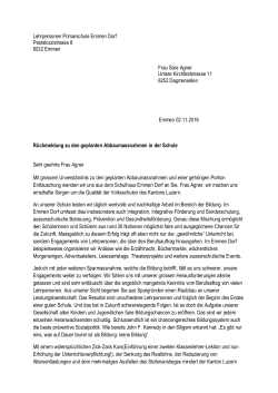 Offener Brief an die Regierung/Kantonsrat/Emmen/2.11.2016