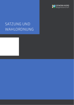 GEWOBA Nord Satzung
