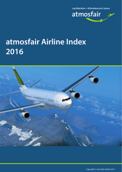 atmosfair Airline Index 2016