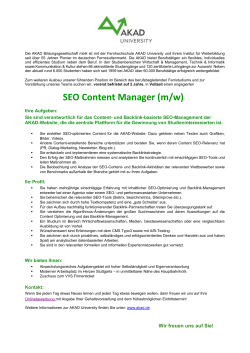SEO Content Manager (m/w)