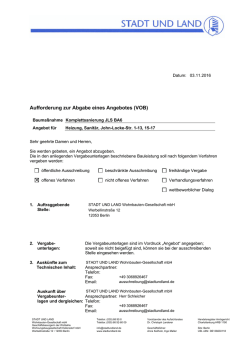 Aufforderung zur Abgabe eines Angebotes (VOB)