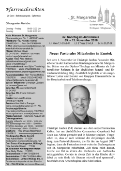 Pfarrnachrichten - Kath. Kirchengemeinde St. Margaretha Emstek