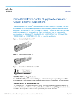 Cisco Small Form-Factor Pluggable Modules for Gigabit