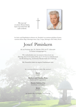 Josef Pimiskern - Bestattung Jung, Salzburg, Bestattungsunternehmen