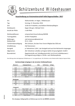Fita Halle 2016/17 - Ausschreibung - Bogensport
