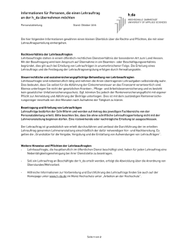 Informationen f&uuml;r Personen, die einen Lehrauftrag an der h_da