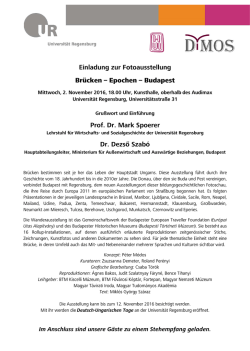Einladung - Universit&auml;t Regensburg