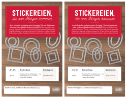 ist der Flyer zu den neuen Stanzformen
