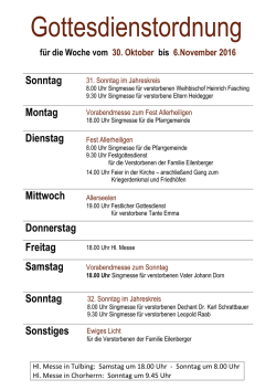 Gottesdienste