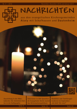 online zum bereit... - Evangelische Kirchengemeinde Alzey