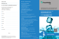 Flyer EAB-Refresher 2016 - Weiterbildung am Fraunhofer IFAM