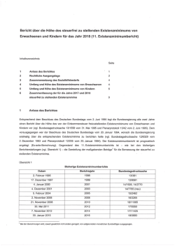 11. Existenzminimumbericht