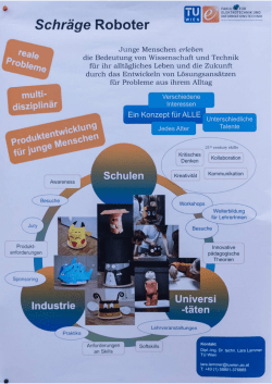Plakat zum Projekt von Projektentwicklerin