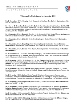 November - Bezirk Niederbayern
