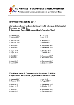 Informationsabende 2017 - St. Nikolaus