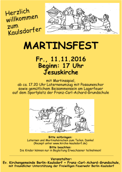martinsfest - Ev. Kirchengemeinde Berlin
