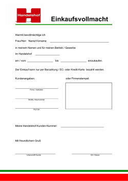 Einkaufsvollmacht