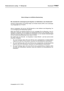 Drucksachen allgemein - Nieders&auml;chsischer Landtag