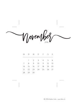 DIY printable Kalender November
