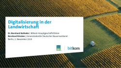 Digitalisierung der Landwirtschaft