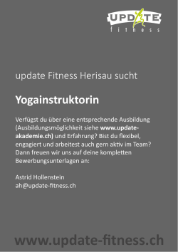 Yogainstruktorin - update Fitness AG