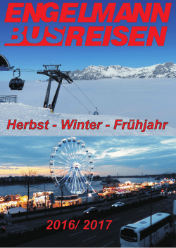 Herbst - Winter - Fr&uuml;hjahr 2016/ 2017