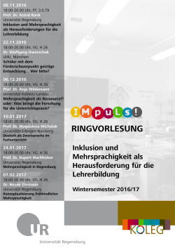 Plakat - Universität Regensburg