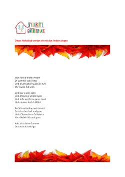 Dieses Herbstlied werden wir mit den Kindern singen: Jetzt falle d