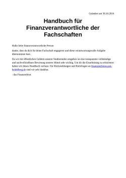 Handbuch f&uuml;r Finanzverantwortliche