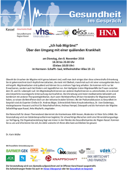 Ich hab Migr&auml;ne! - Gesundheitsamt Region Kassel