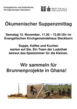 Suppentag am 12. Nov. 2016 - evangelischen Kirchgemeinde