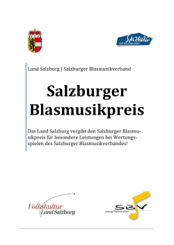 Salzburger Blasmusikpreis - Salzburger Blasmusikverband