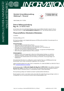 information - Zentrale Universit&auml;tsverwaltung - Martin