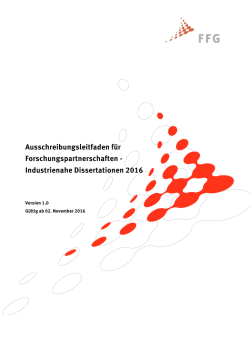Industrienahe Dissertationen 2016