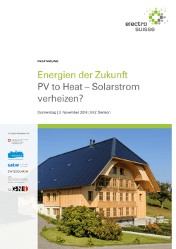 Energien der Zukunft PV to Heat – Solarstrom