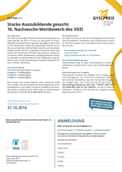Gysi-Preis 2017 Anmeldeformular