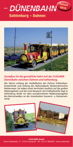 d&uuml;nenbahn - Cuxliner