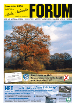 Heft 11-2016.cdr - Forum Verlag Riedstadt