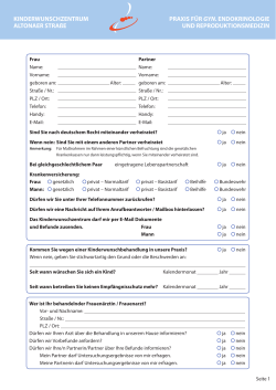 Patientenfragebogen PDF - KINDERWUNSCHZENTRUM IVF