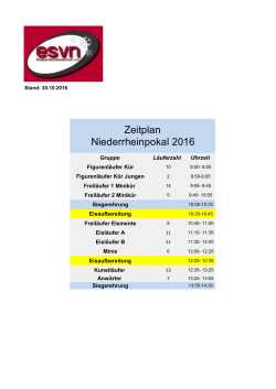 Zeitplan Niederrheinpokal 2016